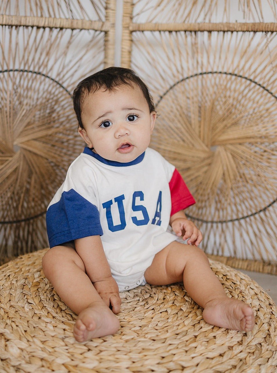 USA Colorblock T-Shirt Romper