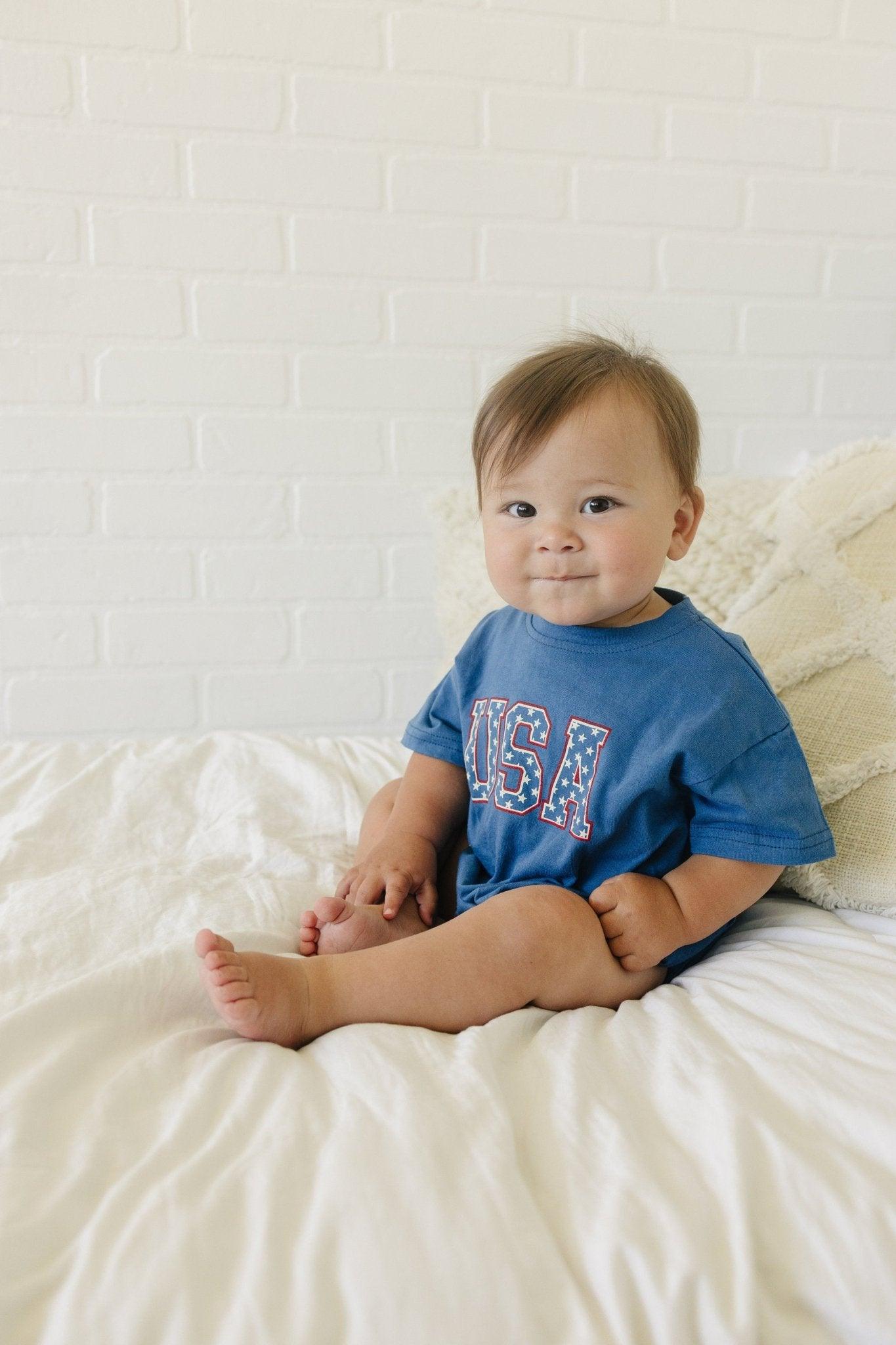 USA Stars T-Shirt Romper