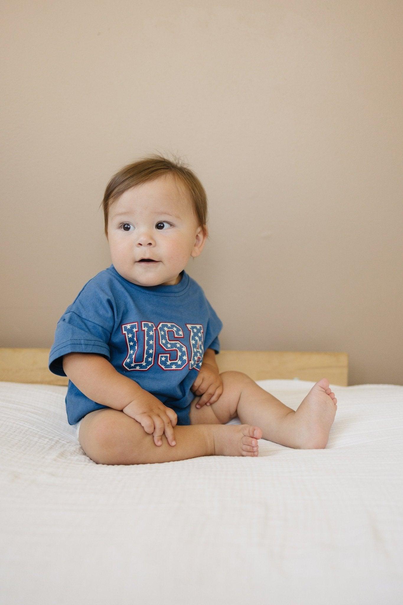 USA Stars T-Shirt Romper