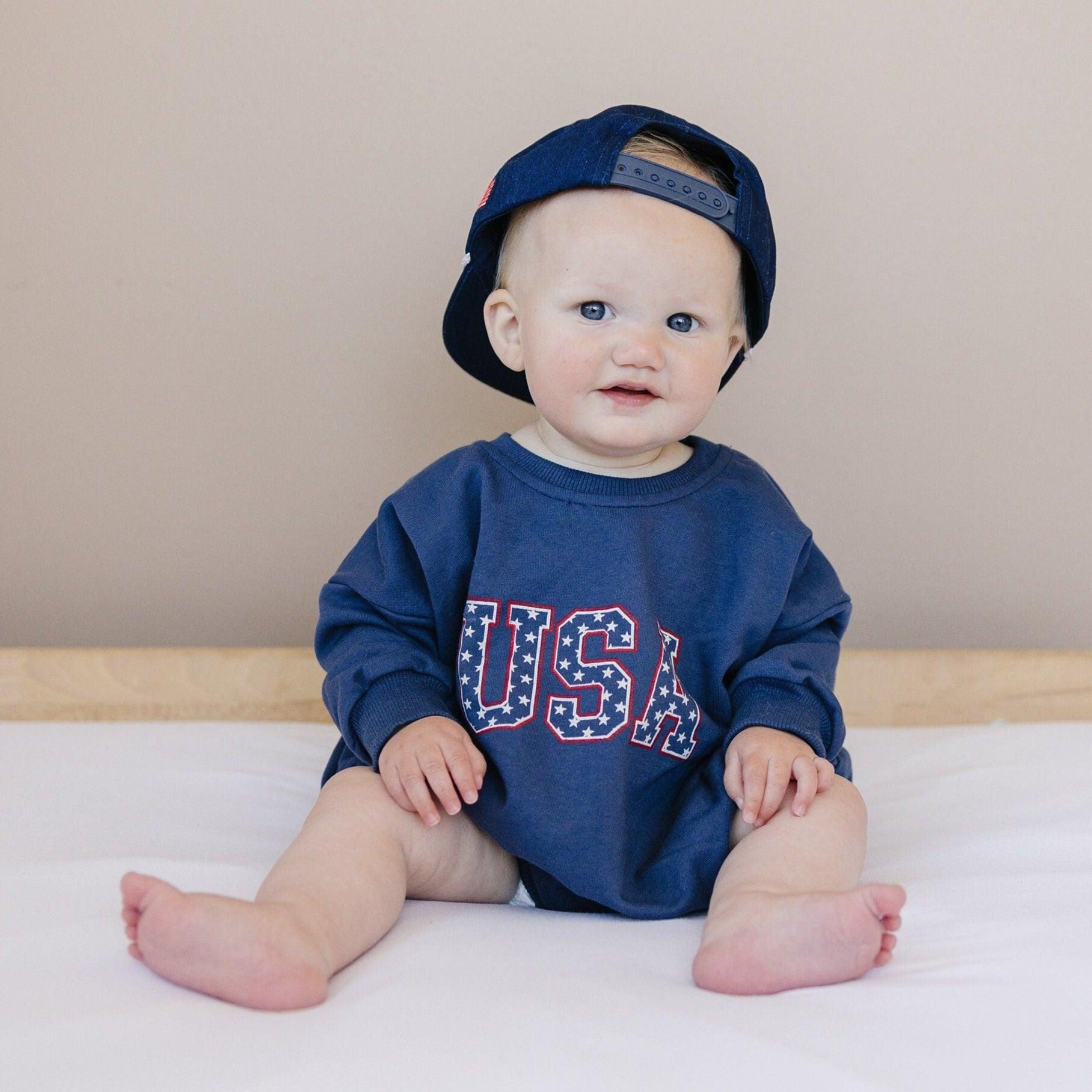 USA Sweatshirt Romper