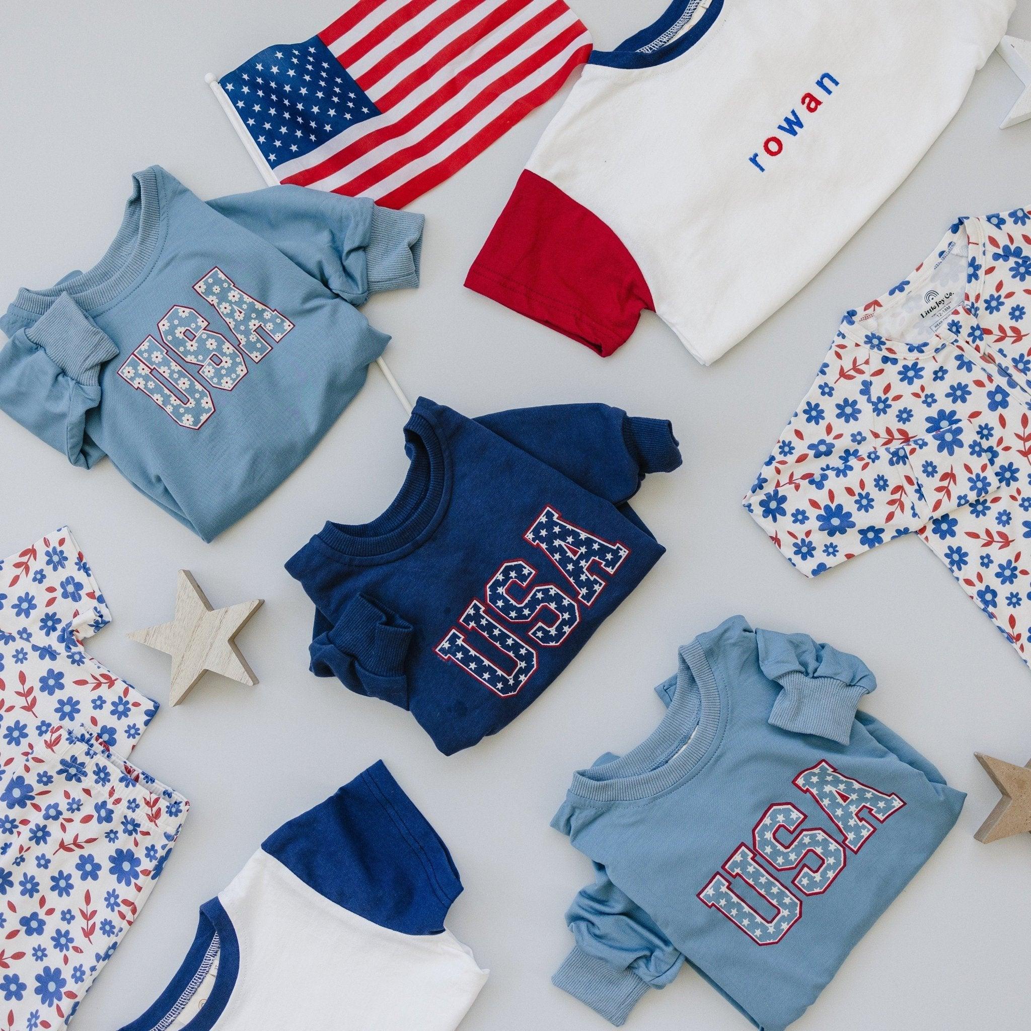 USA Sweatshirt Romper