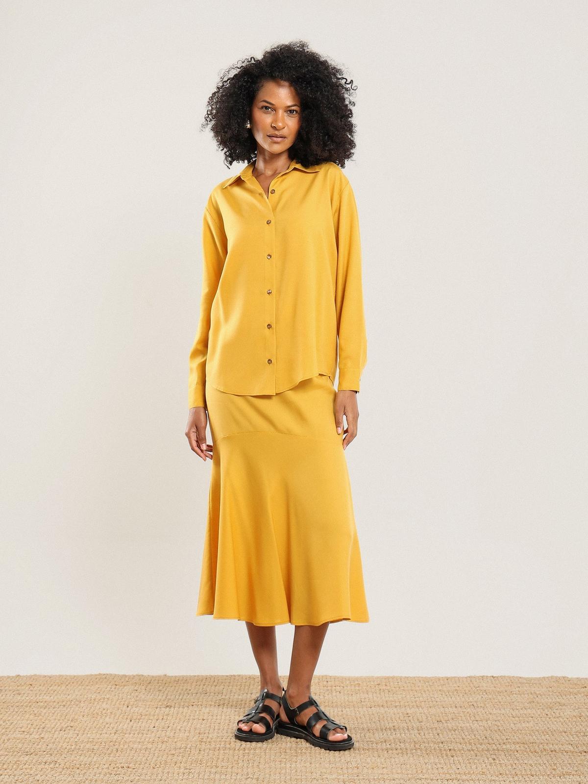 Tencel Button Up - Honey