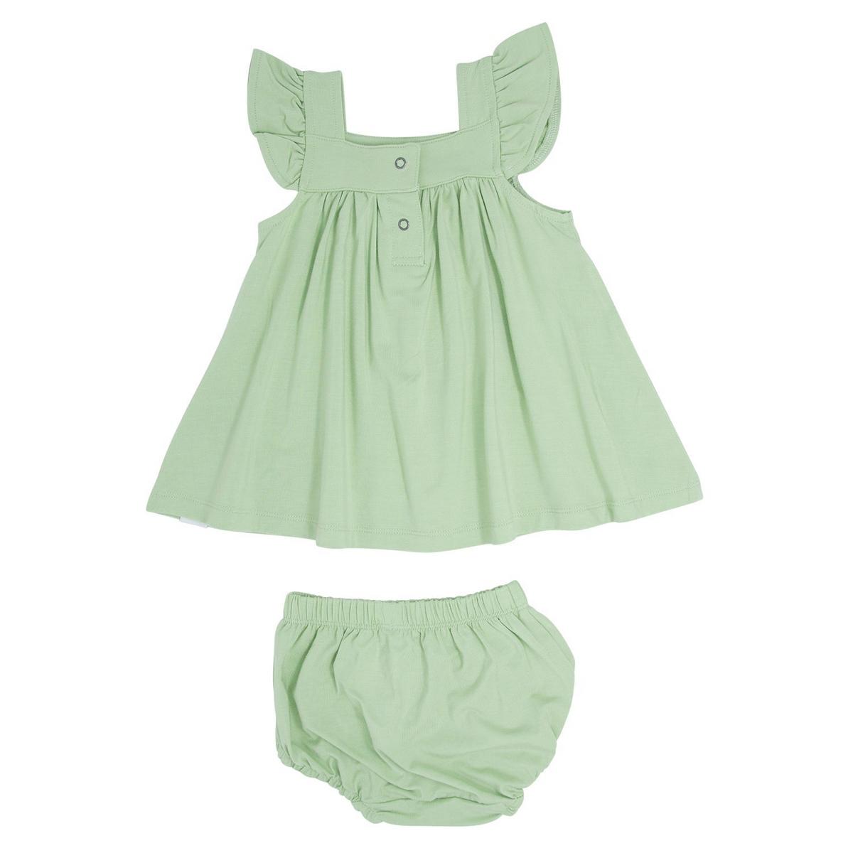 Ruffle Dress & Bloomer - Sage