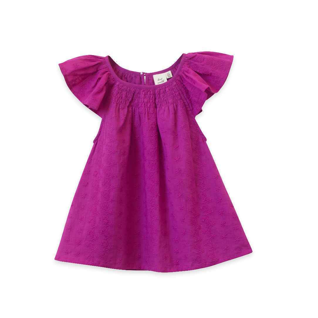 Baby Louise Top - Vivacious Pink
