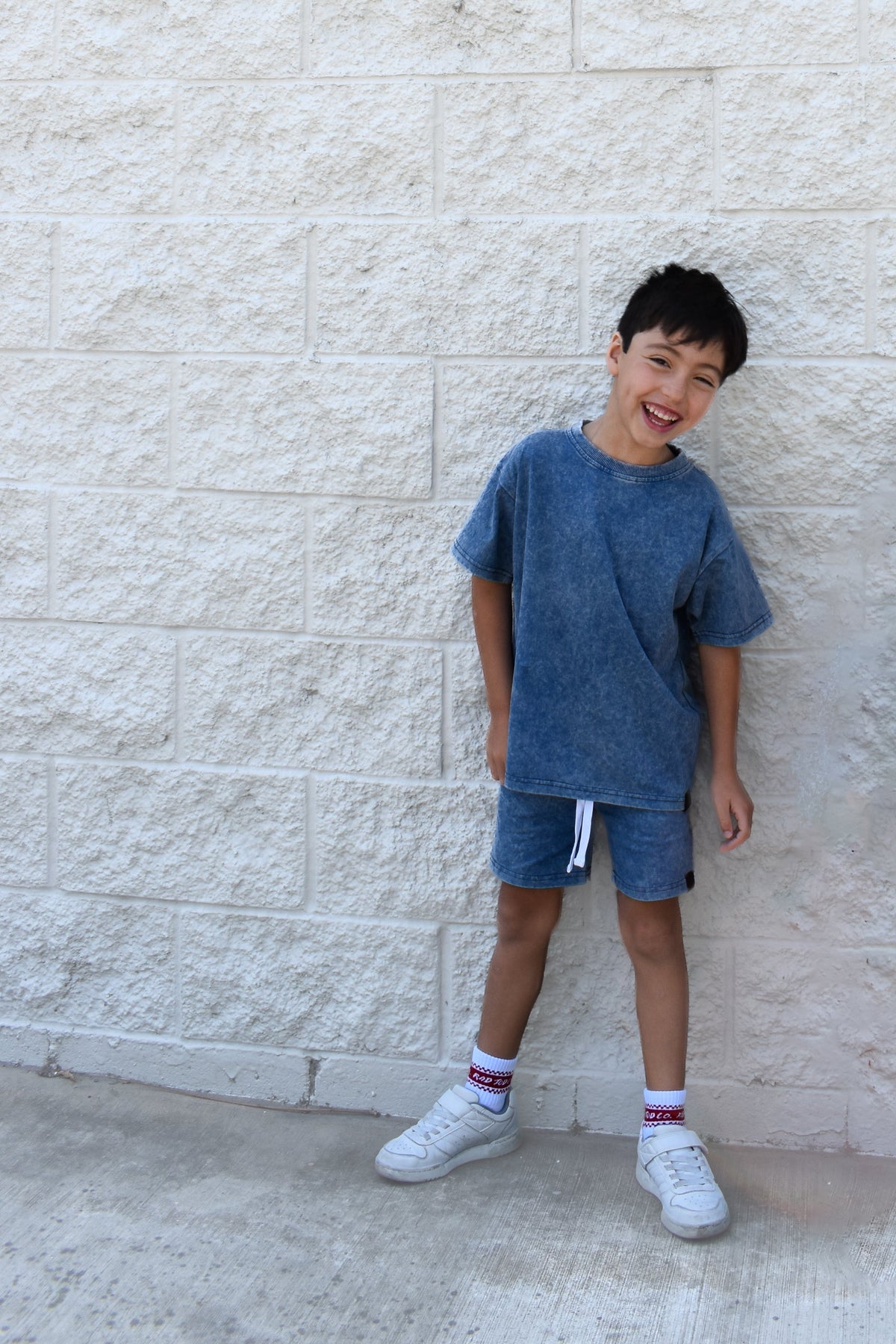 STONE WASH SHORTS - VINTAGE BLUE