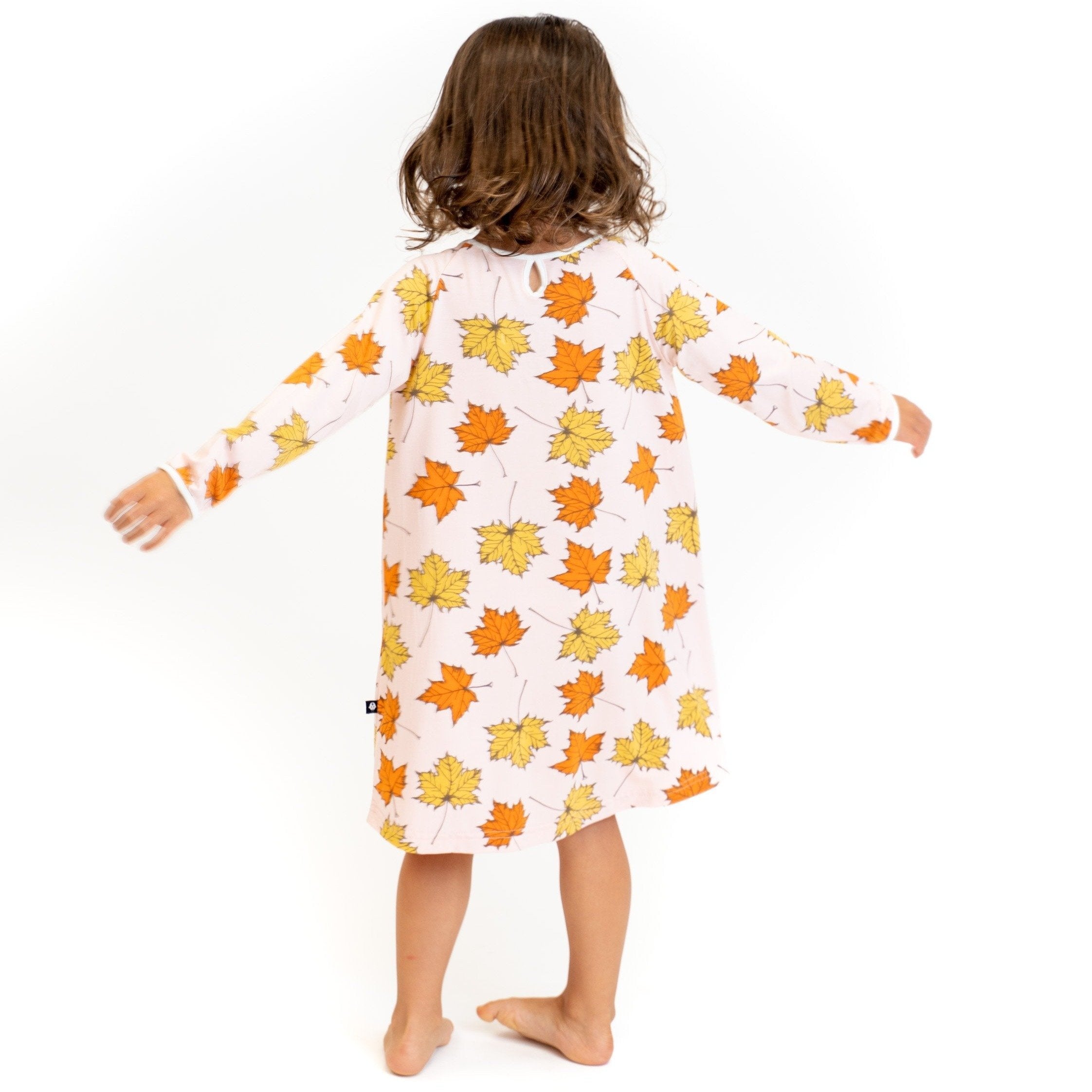 Sweetheart Dress - Pink Leaves