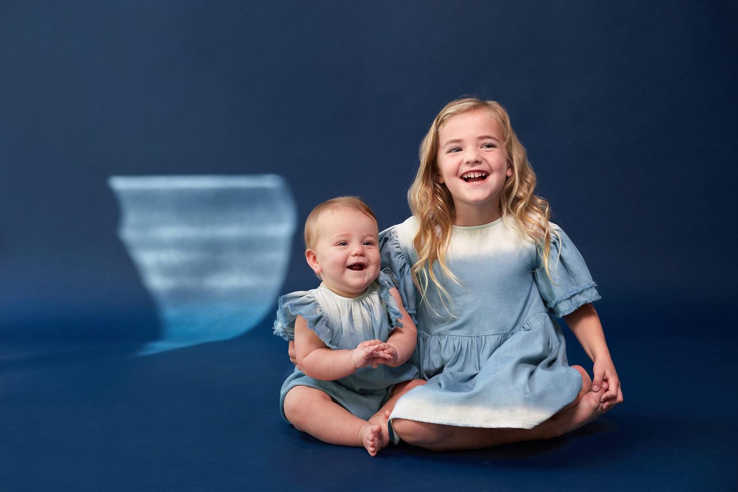 Baby Fit & Flare Dress - Navy