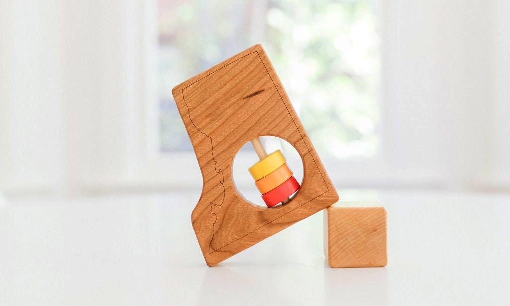 Washington DC Wooden Baby Rattle™ Rattles Bannor Toys