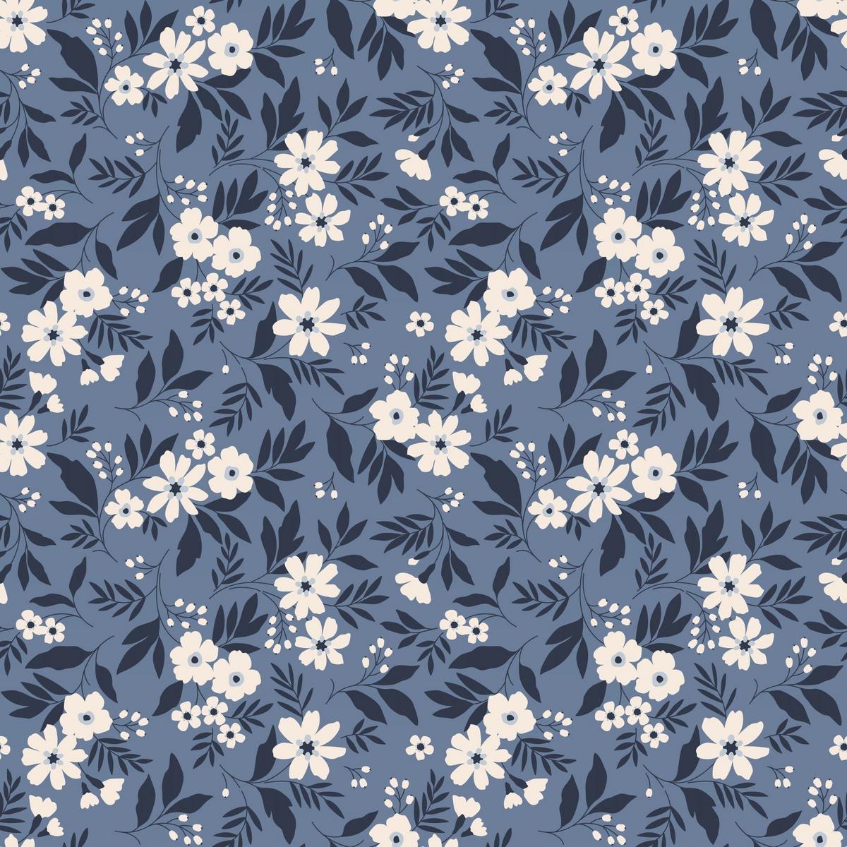 Swirly Girl Dress - Vintage Floral Blue