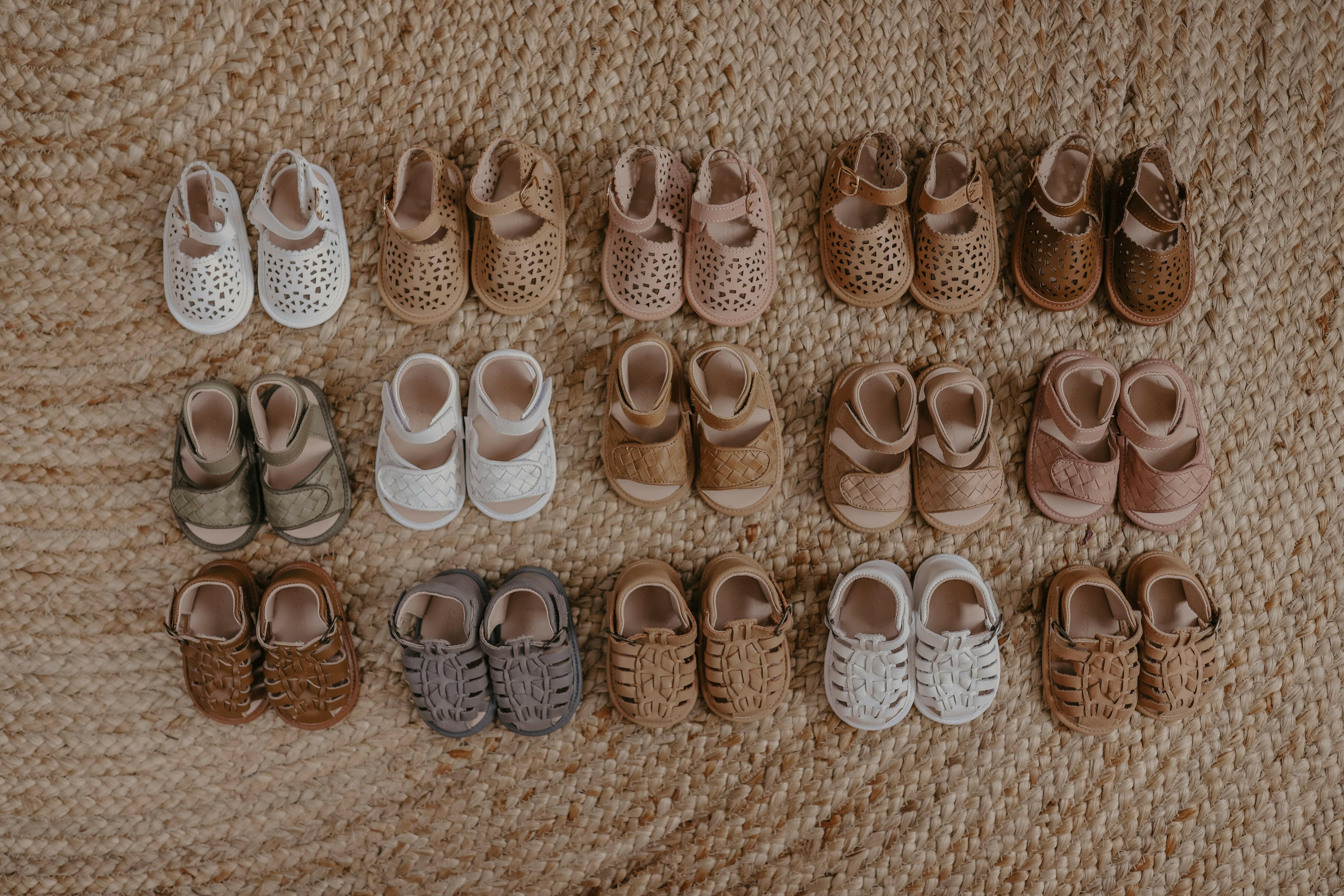 Leather Woven Sandal | Color 'Cotton' | Soft Sole  Consciously Baby