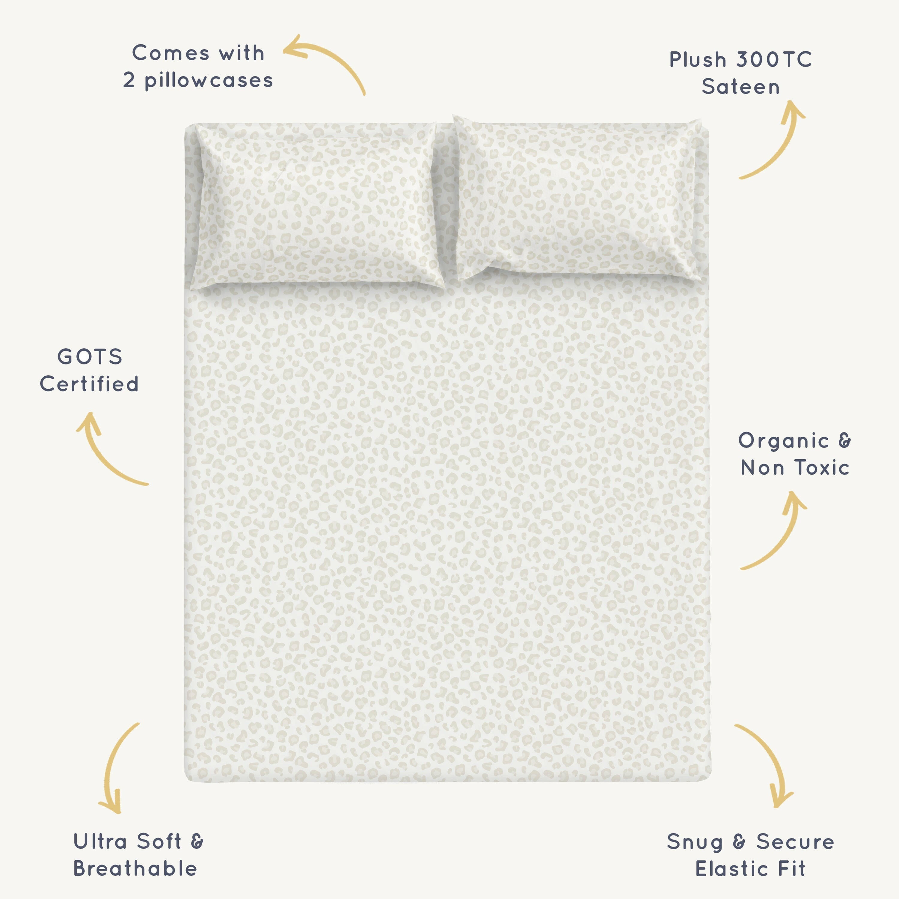 Organic Cotton Sheet Set - Wild Sheet Set Makemake Organics