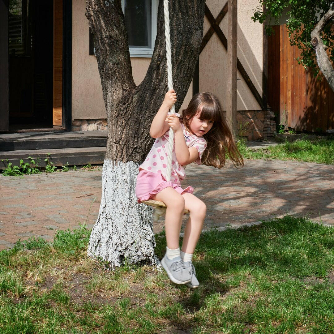 Wooden rope swing for kids Single Swing Goodevas