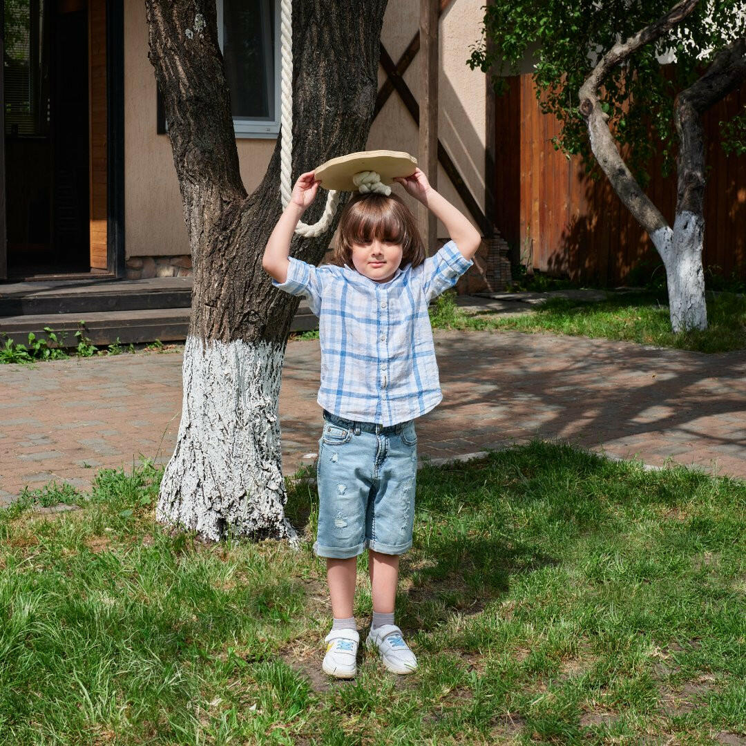 Wooden rope swing for kids Single Swing Goodevas