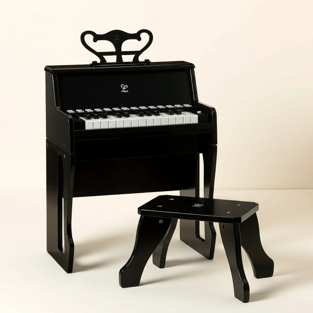 wooden children and toddler piano