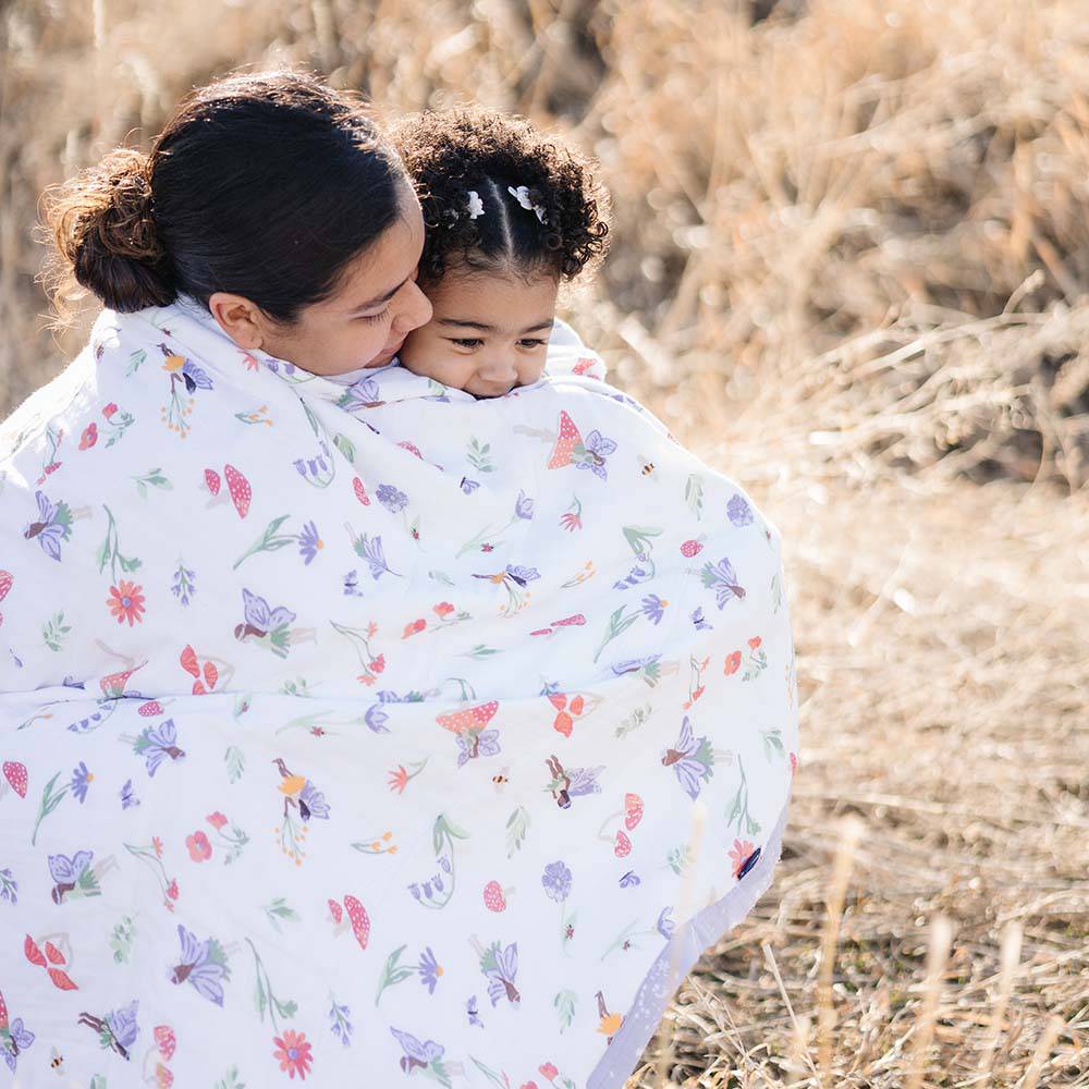 Woodland Fairy + Fairy Dust Oh So Soft Muslin Super Snuggle Blanket Super Snuggle Blanket Bebe au Lait