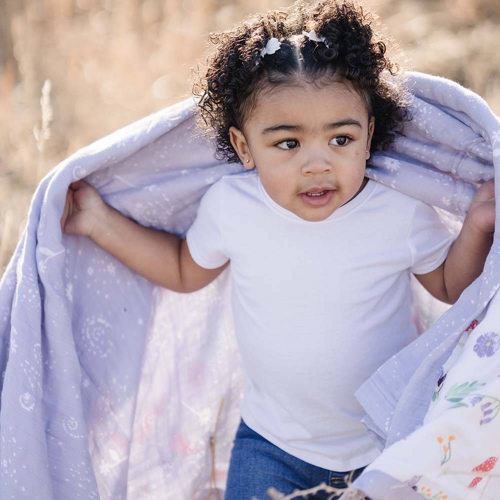Woodland Fairy + Fairy Dust Oh So Soft Muslin Super Snuggle Blanket Super Snuggle Blanket Bebe au Lait