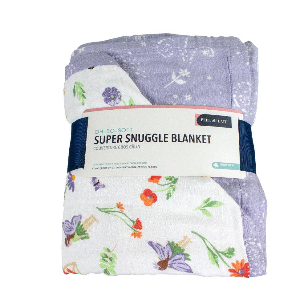 Woodland Fairy + Fairy Dust Oh So Soft Muslin Super Snuggle Blanket Super Snuggle Blanket Bebe au Lait