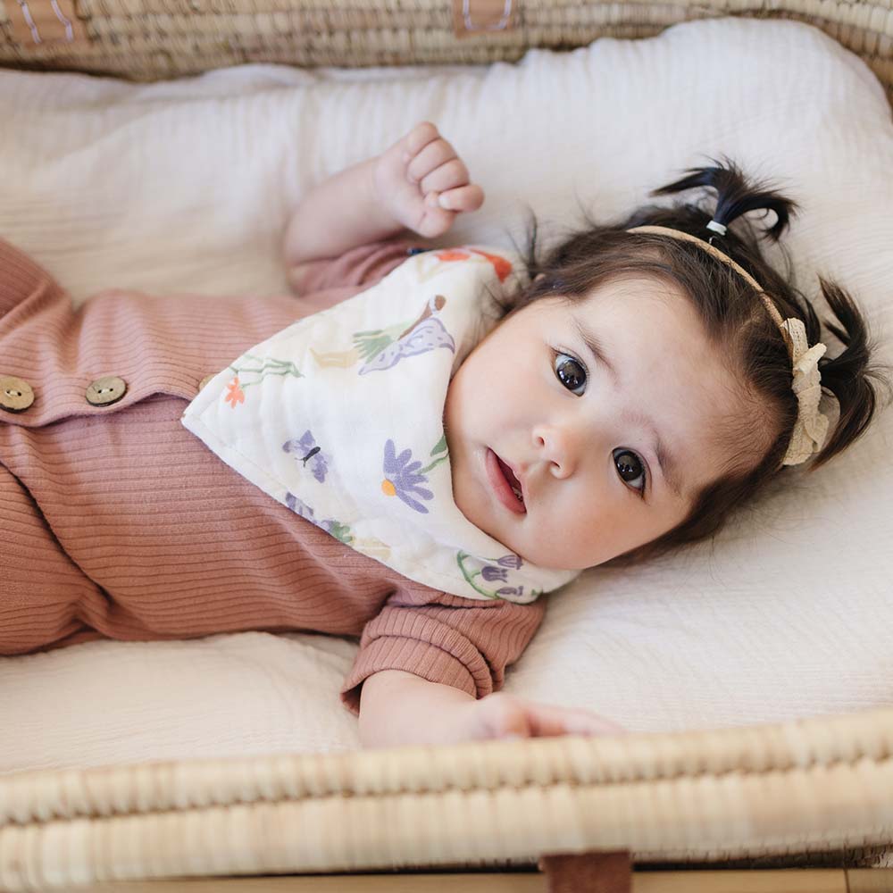 Woodland Fairy Muslin Bandana Bib Bib Bebe au Lait