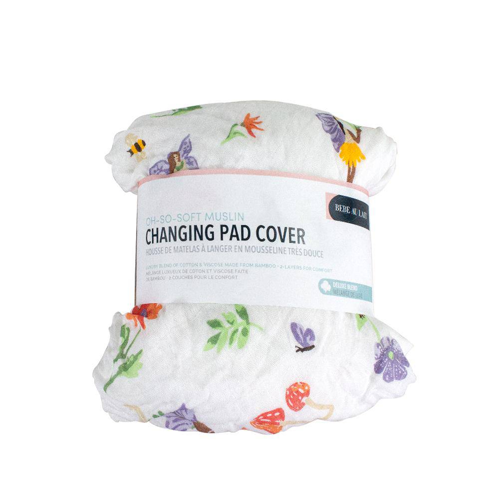 Woodland Fairy Oh So Soft Muslin Changing Pad Cover Changing Pad Cover Bebe au Lait