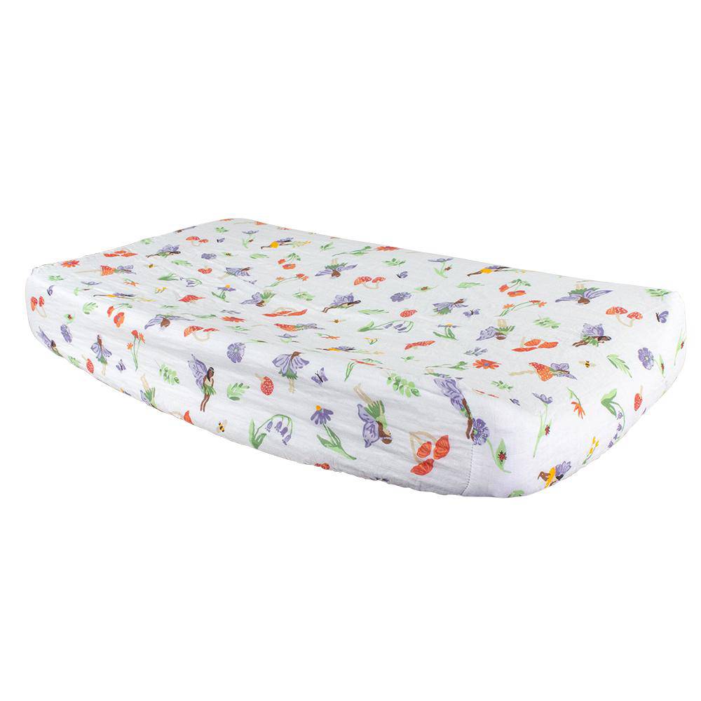 Woodland Fairy Oh So Soft Muslin Changing Pad Cover Changing Pad Cover Bebe au Lait