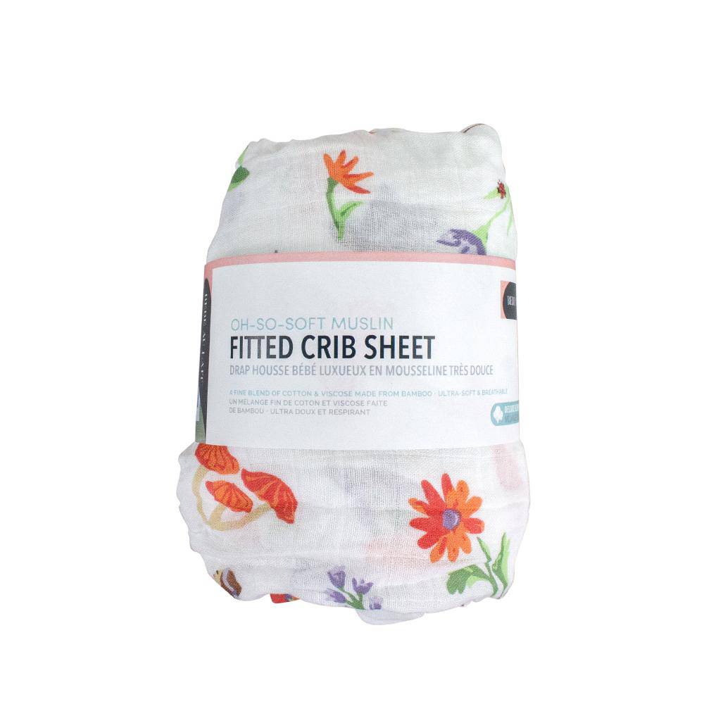 Woodland Fairy Oh So Soft Muslin Crib Sheet Crib Sheet Bebe au Lait