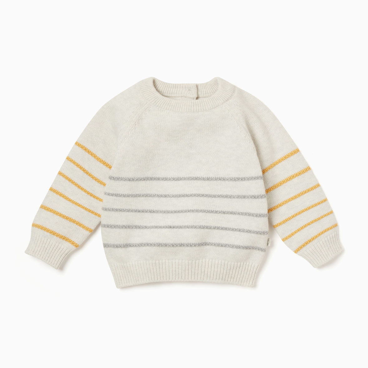 Knitted Stripe Jumper - Ecru Stripe