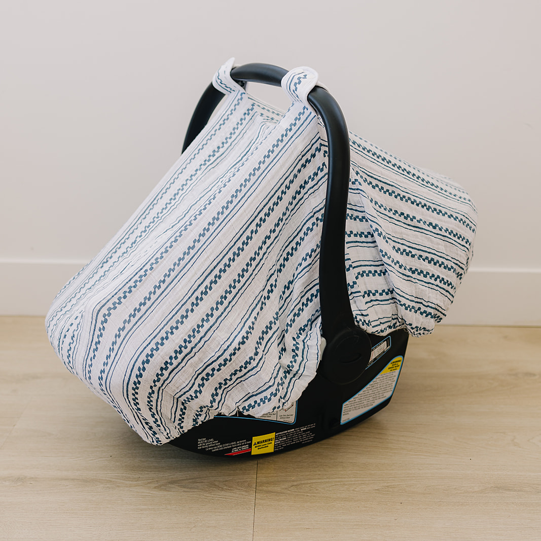 Western Stripe Classic Muslin Car Seat Cover Car Seat Cover Bebe au Lait