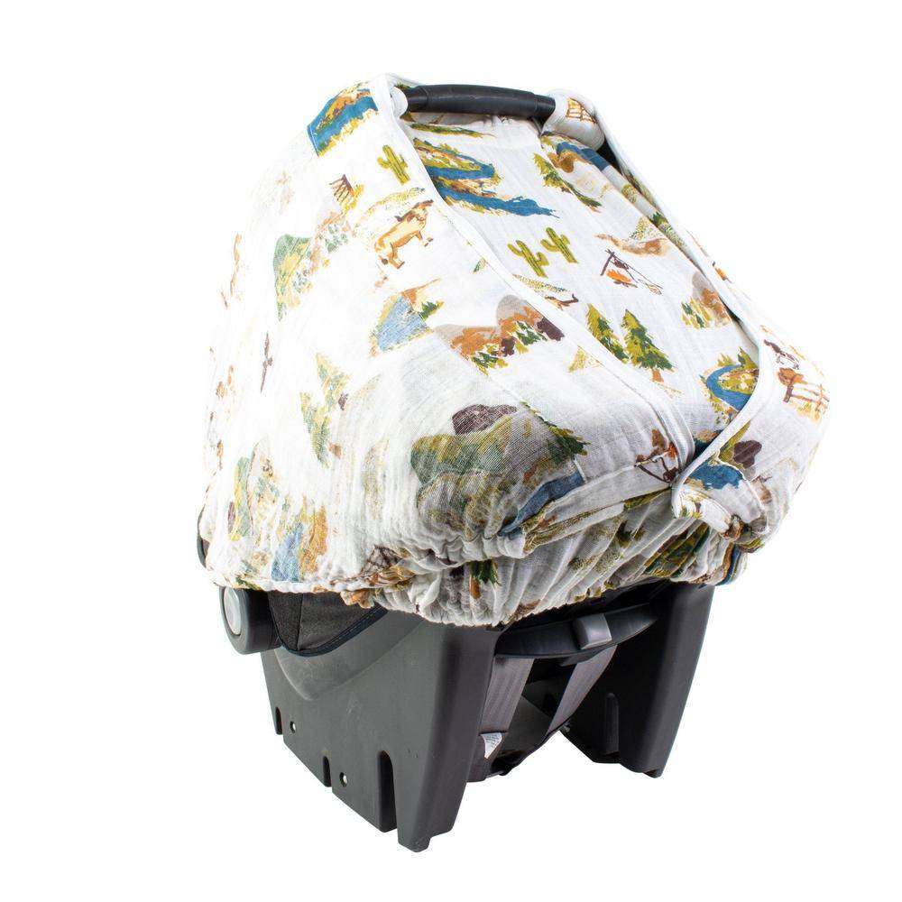 Wyoming Classic Muslin Car Seat Cover Car Seat Cover Bebe au Lait