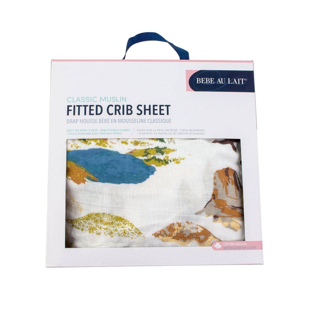 Wyoming Classic Muslin Crib Sheet Crib Sheet Bebe au Lait