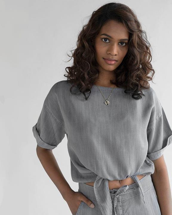 Twist and Sway Top - Stone Grey