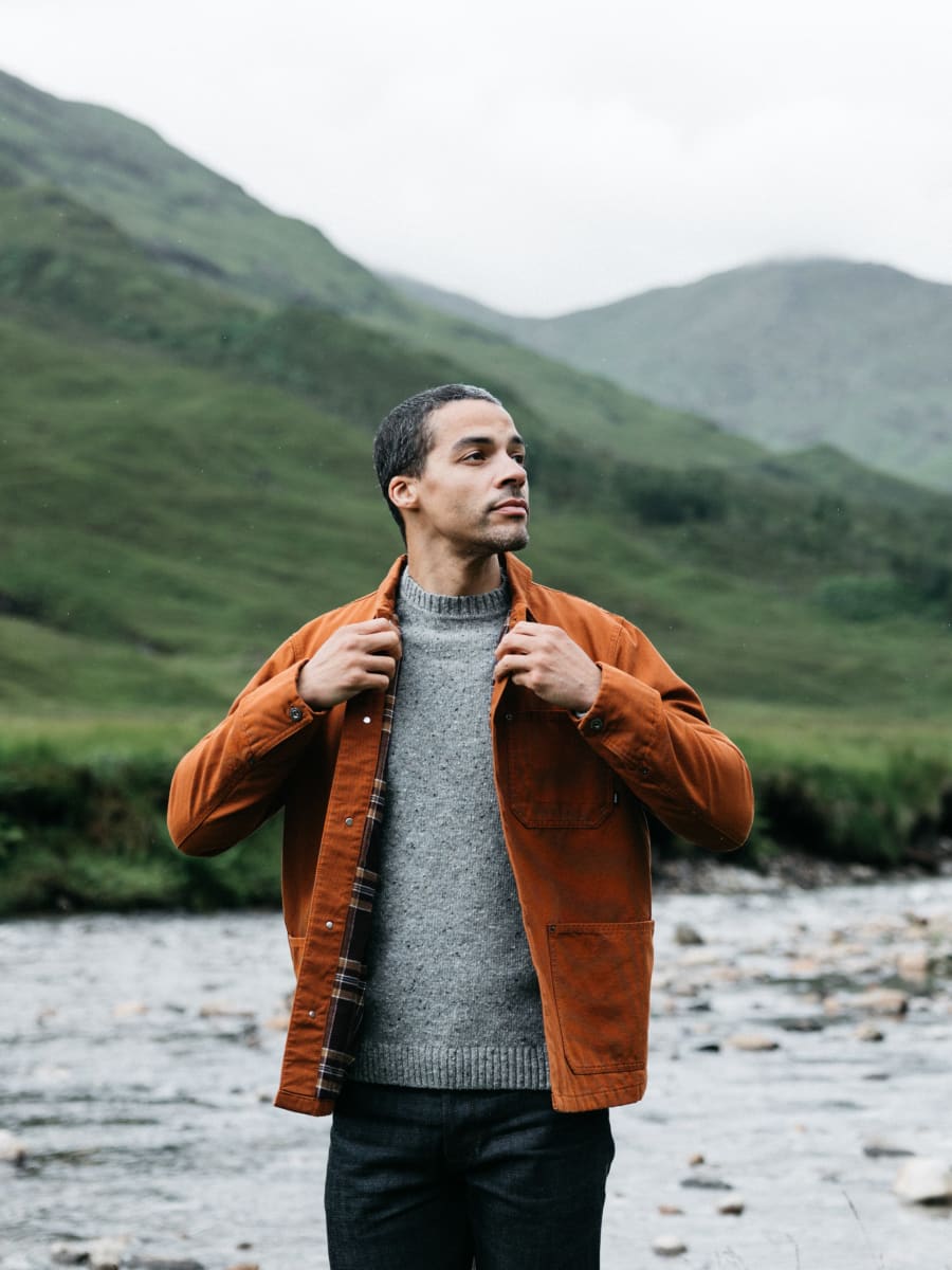 Men's Basset Flannel Lined Jacket - Sable