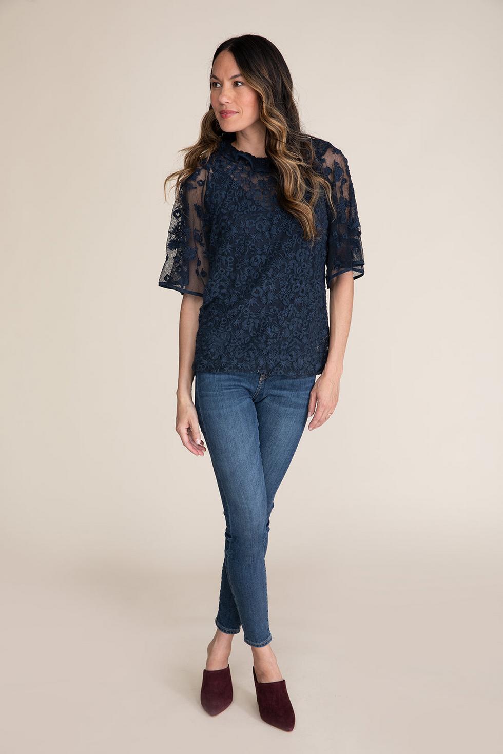 Heather Top - Midnight Navy