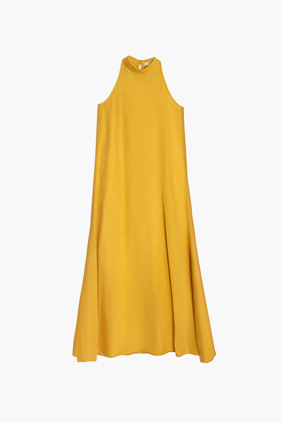 Tencel Halter Dress - Honey