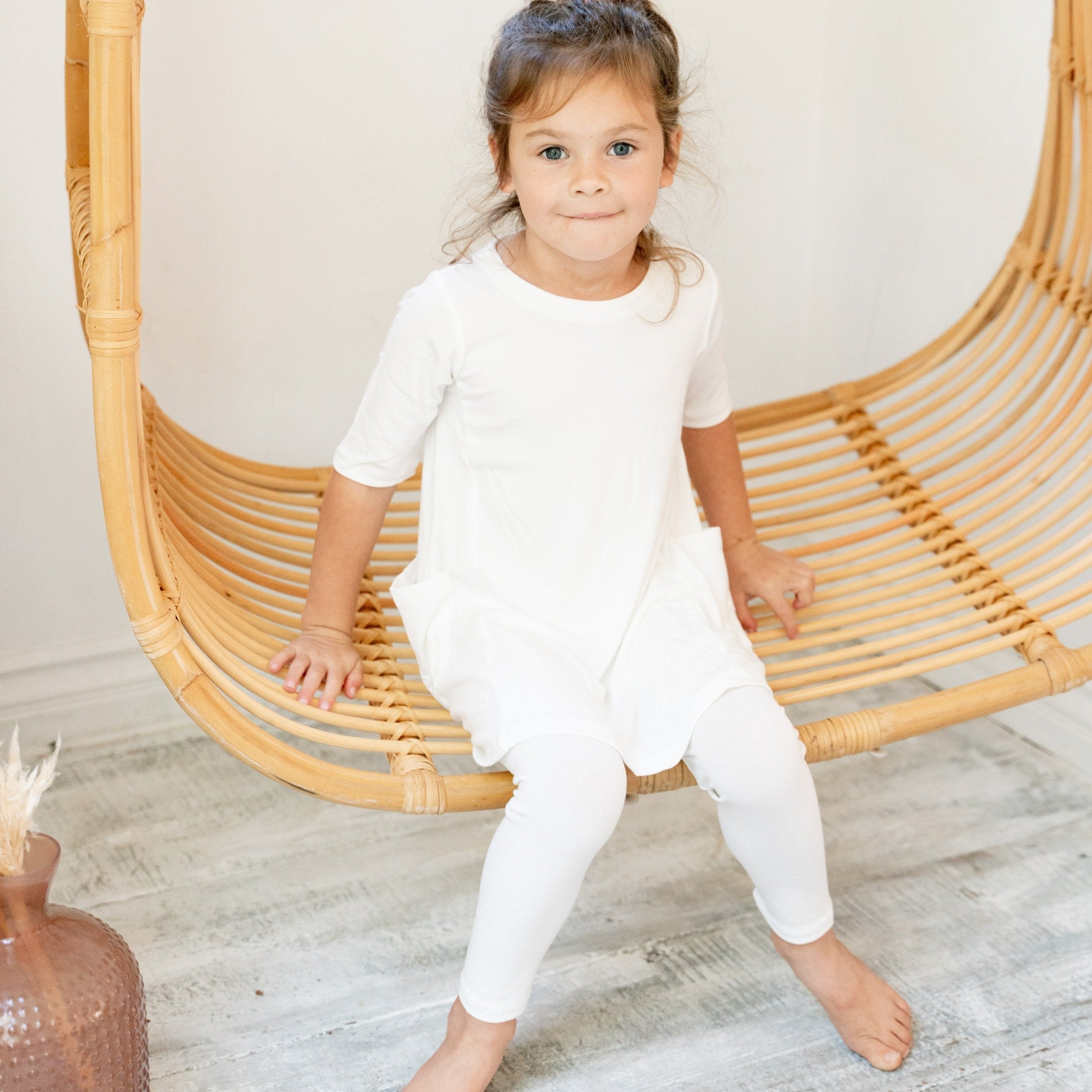 Miss Mayhem Tunic - Whispery White Rib