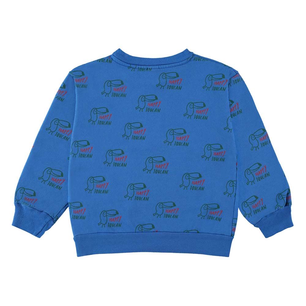 Sweatshirt Allover Toucan - Sea Blue