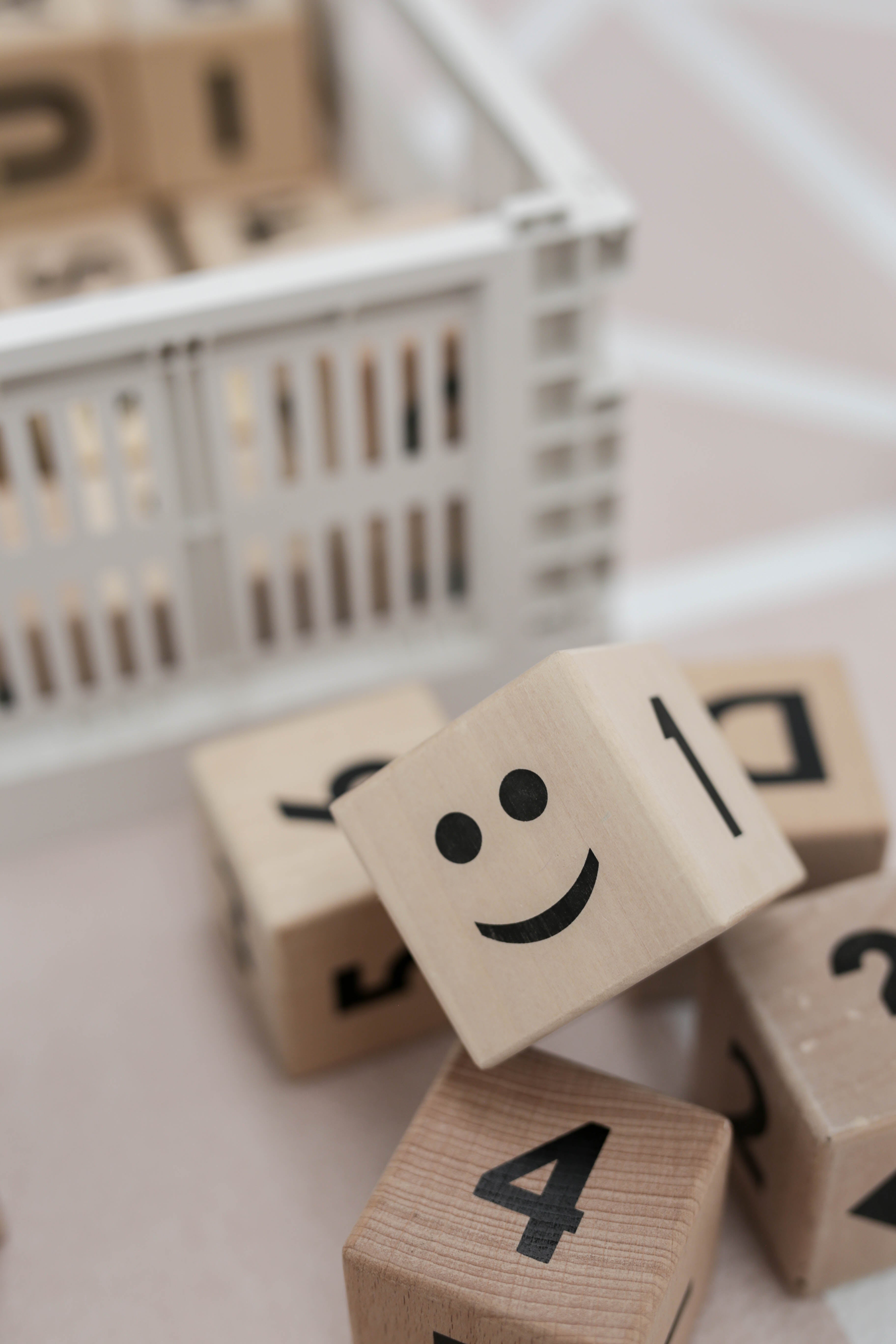 Wooden Math Blocks in Black - Wood