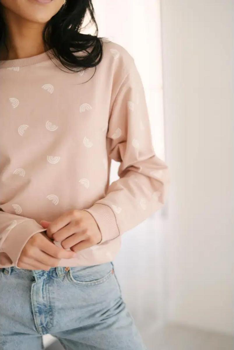 Ditsy Rainbow Organic Cotton Sweatshirt