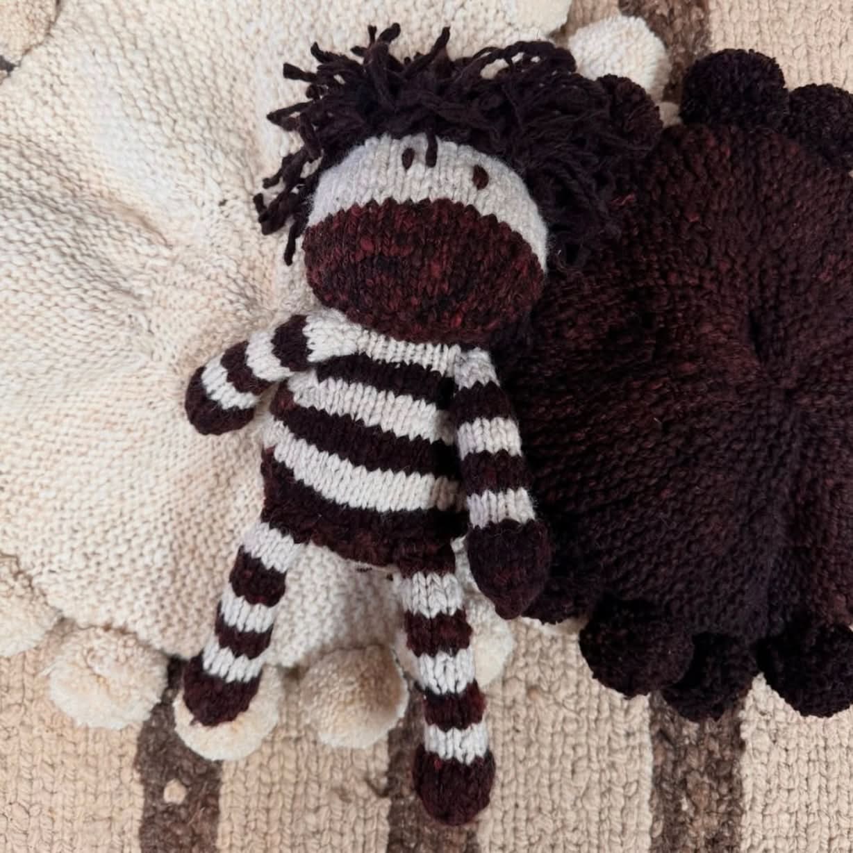 Wool Knit Buddy | Zachary the Zebra