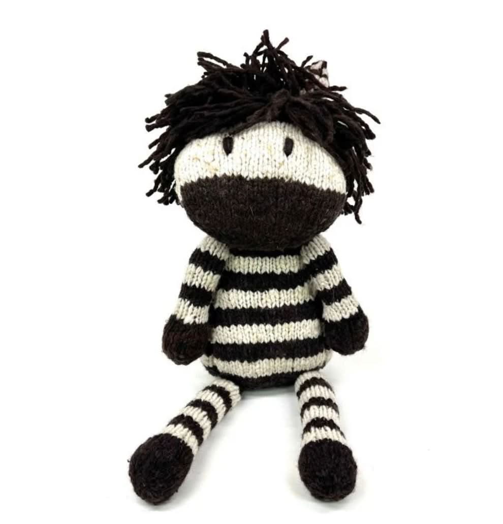 Wool Knit Buddy | Zachary the Zebra