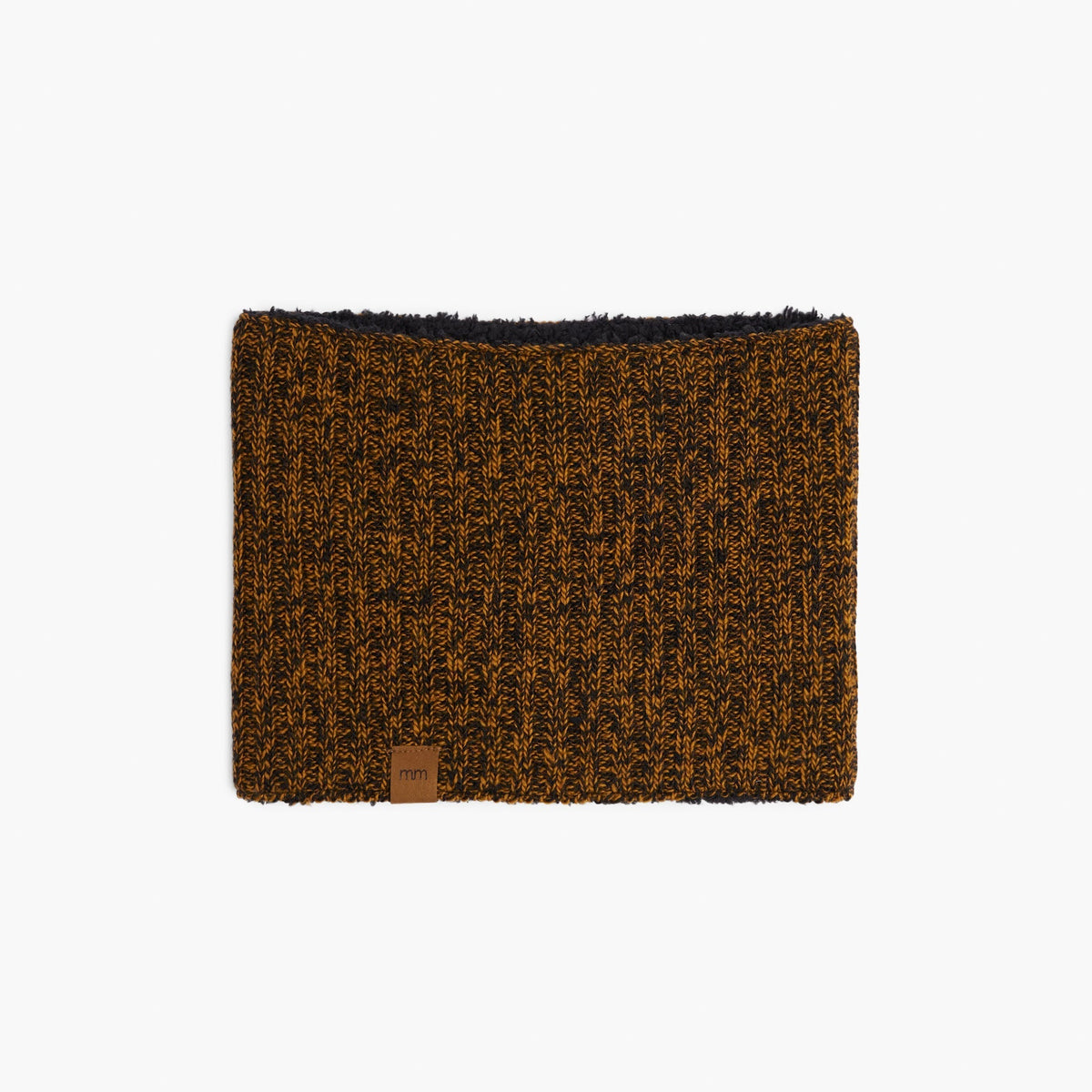 Adult Tweed Neck Warmer - Melange Amber & Black - FINAL SALE
