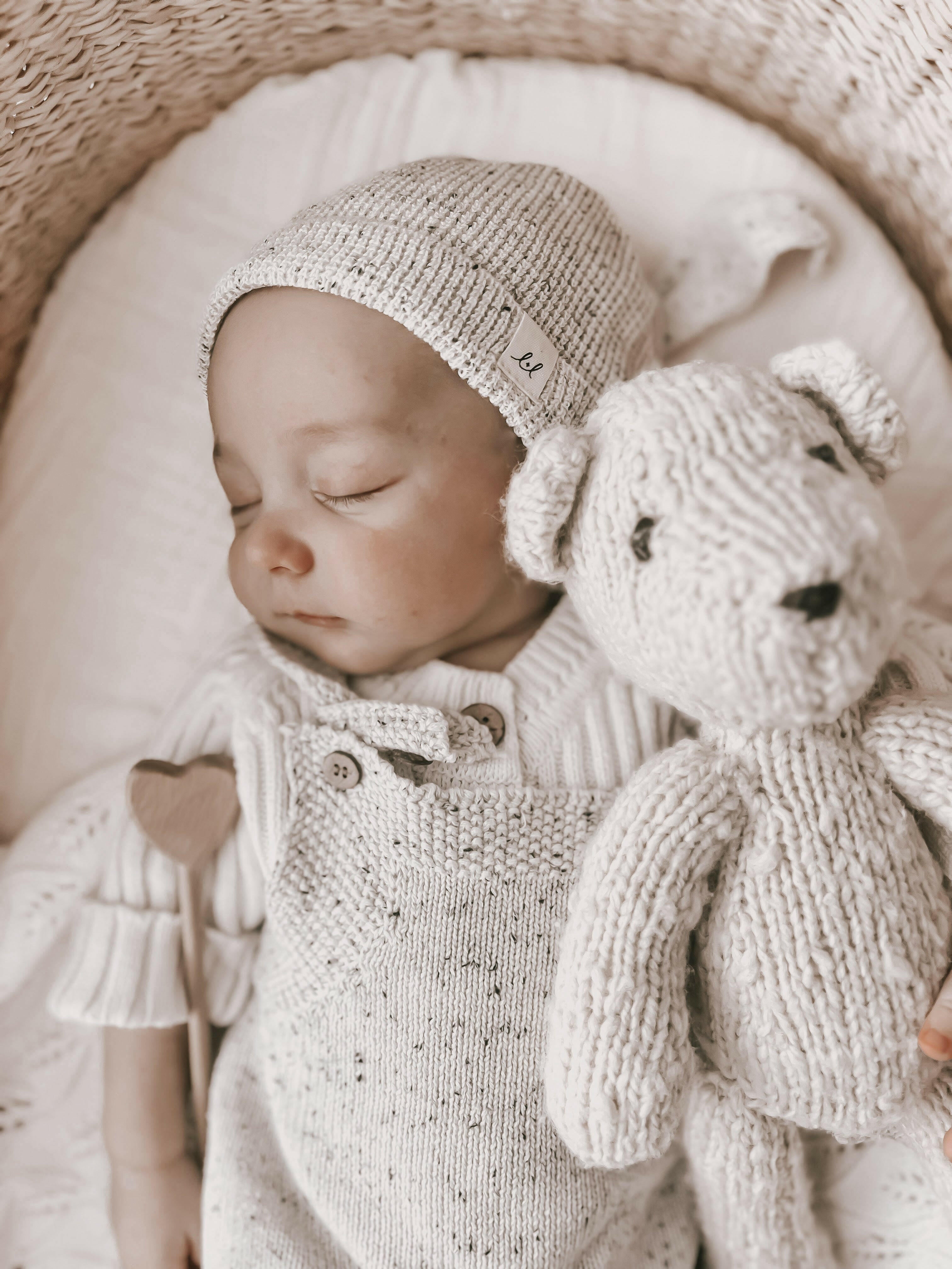 Luna + Luca Novelty Knit Romper - Black Speckle Luna + Luca