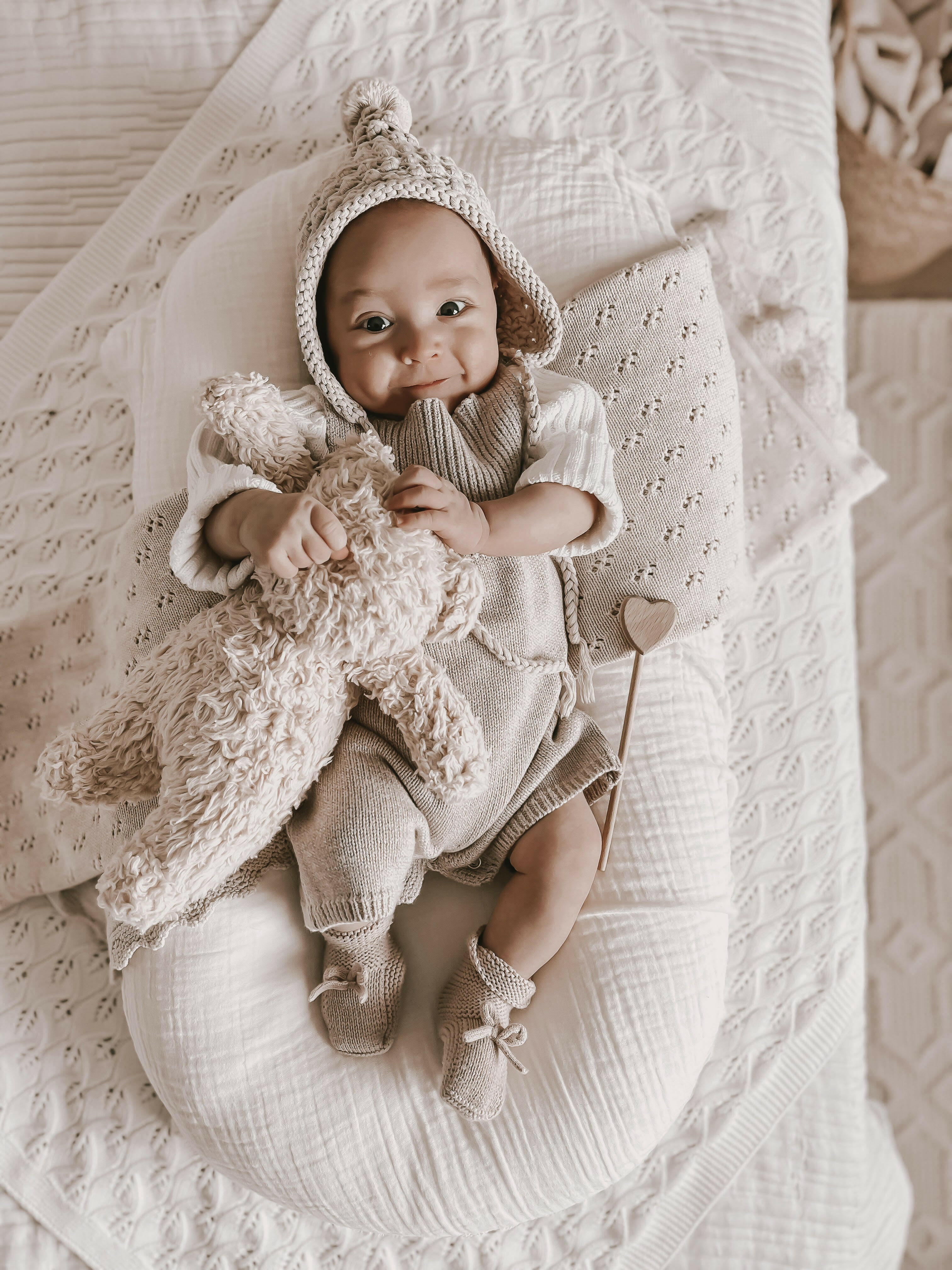 Luna + Luca Rib Detail Short Romper - Heather Beige Luna + Luca