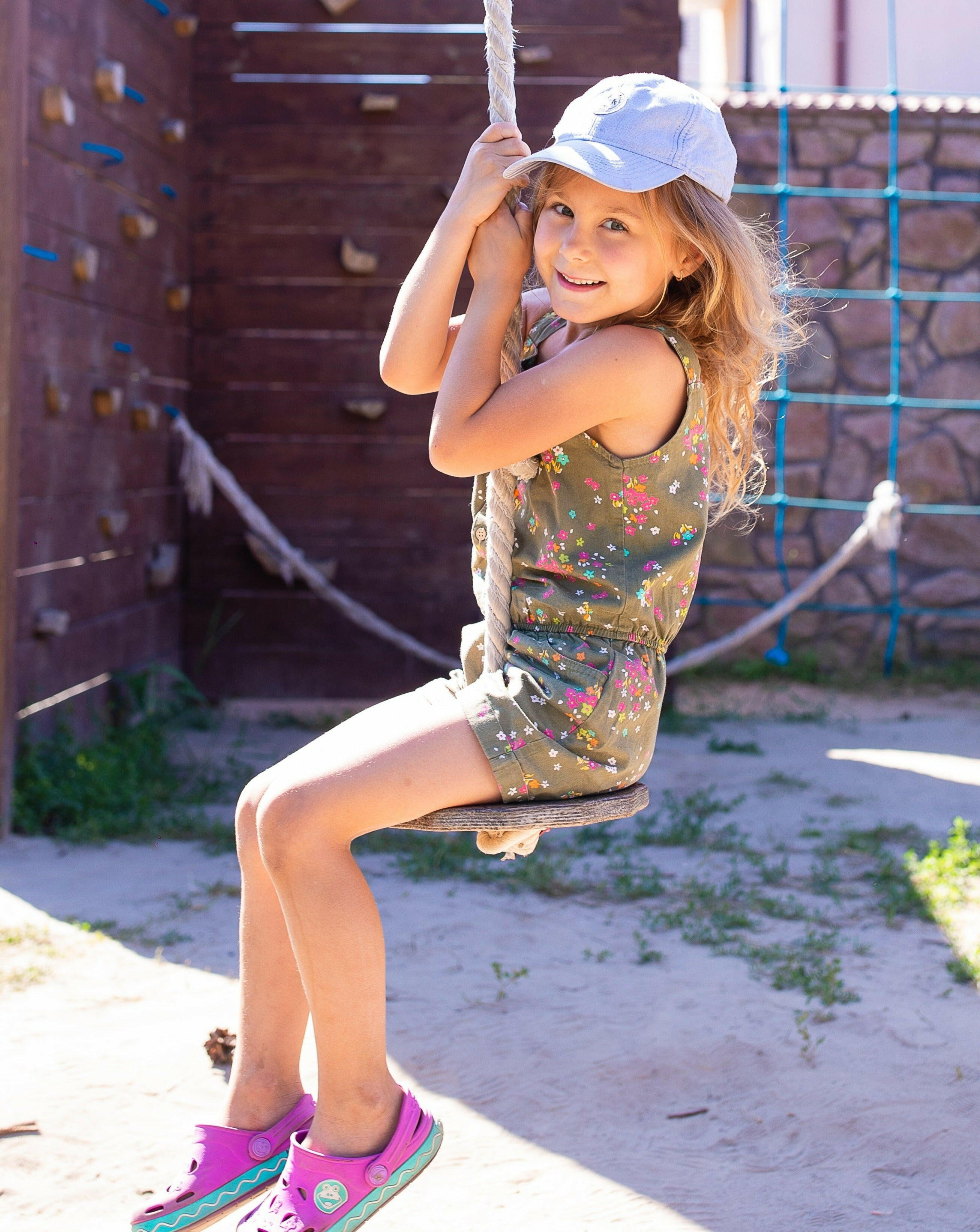 Wooden rope swing for kids Single Swing Goodevas