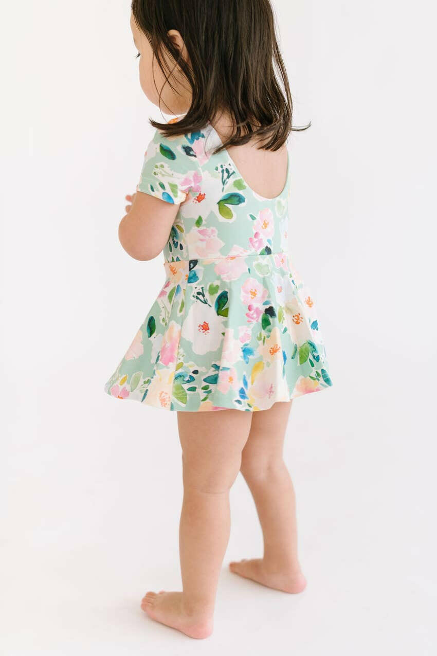 Skirted Leo in Watercolor Floral Ollie Jay