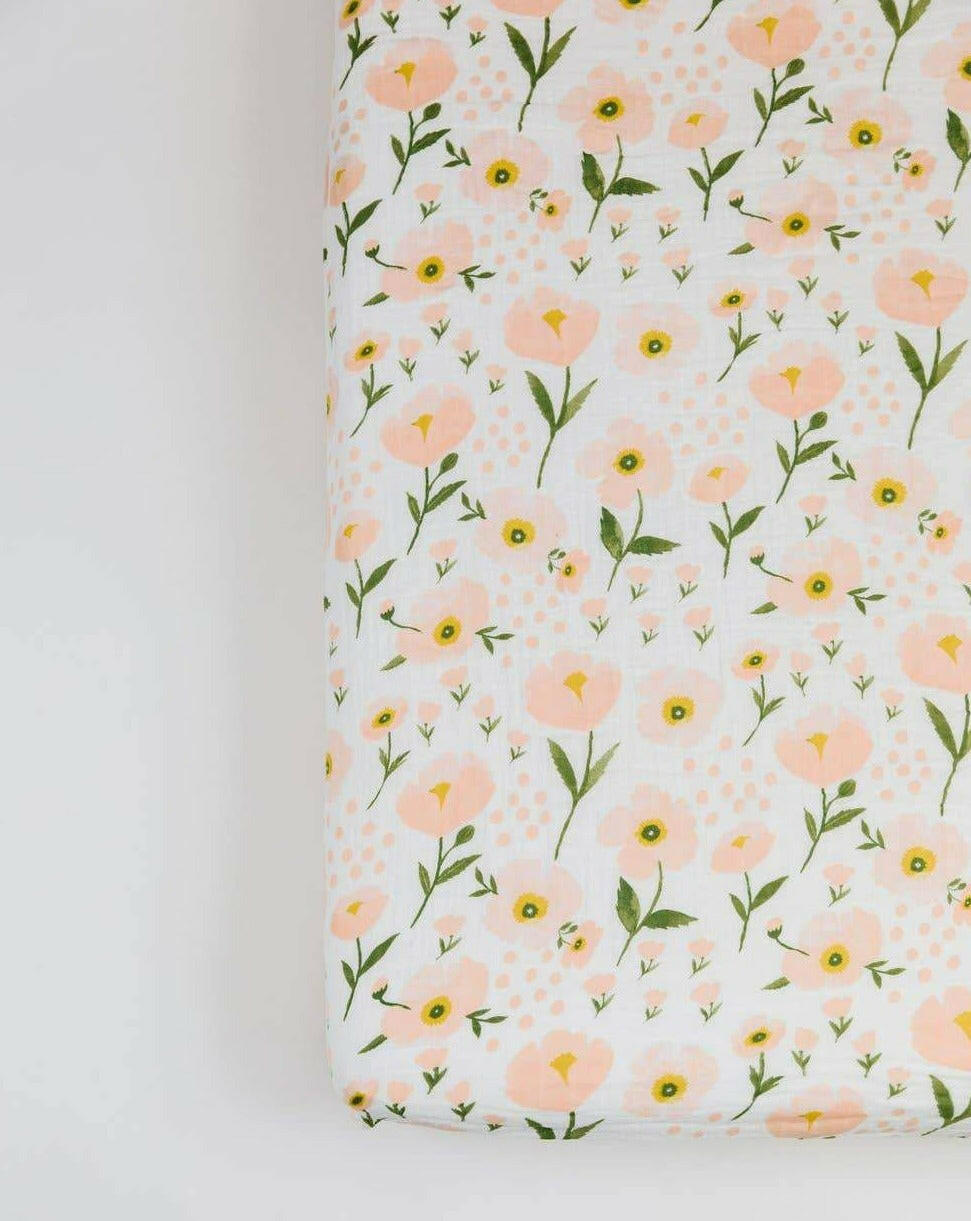 Blush Bloom Crib Sheet Baby Essentials Clementine Kids