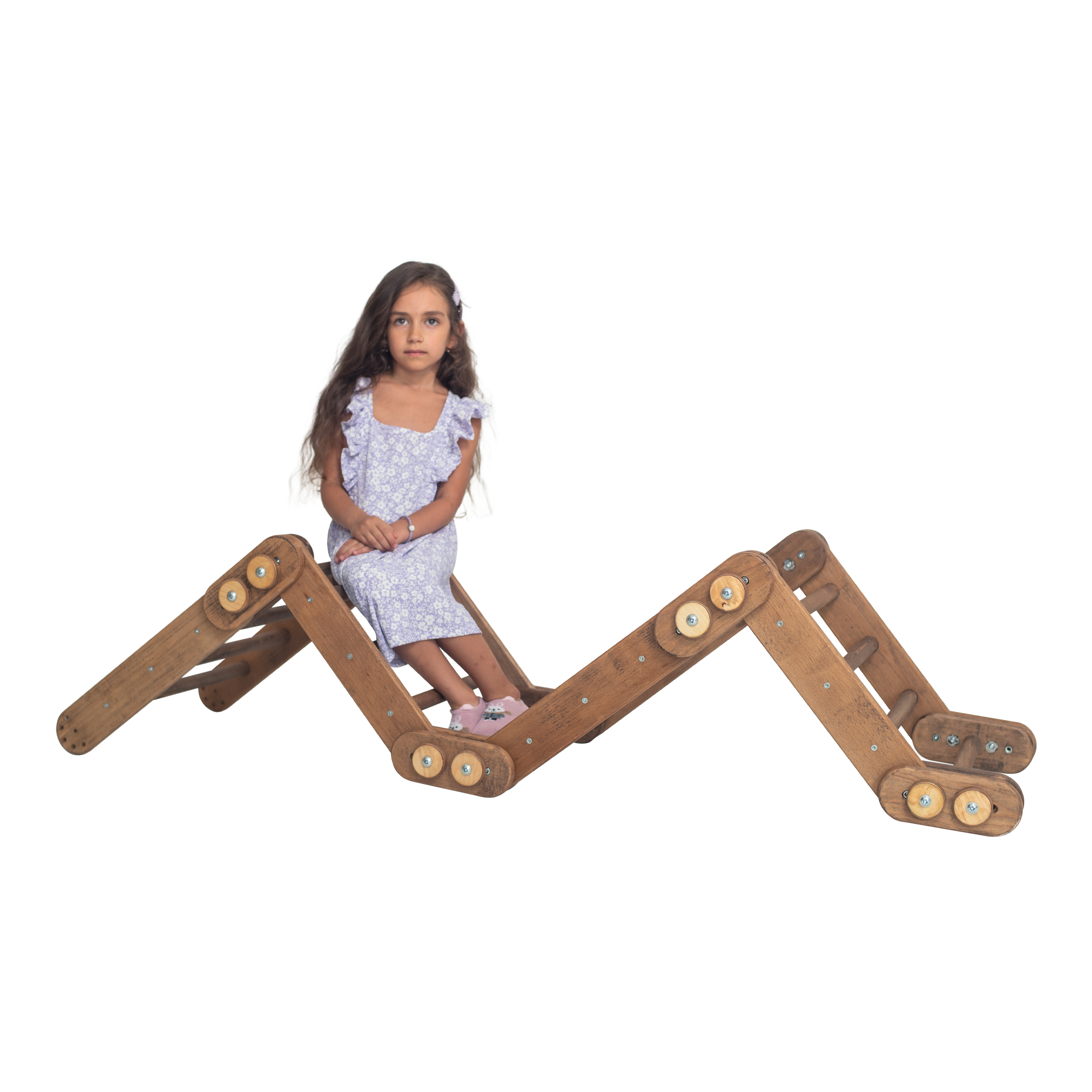 Snake Ladder – Montessori Climber for Kids 1-7 y.o. – Chocolate Single Ladders Goodevas