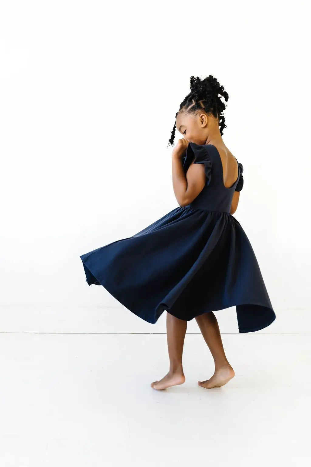 Olivia Dress in Navy Ollie Jay