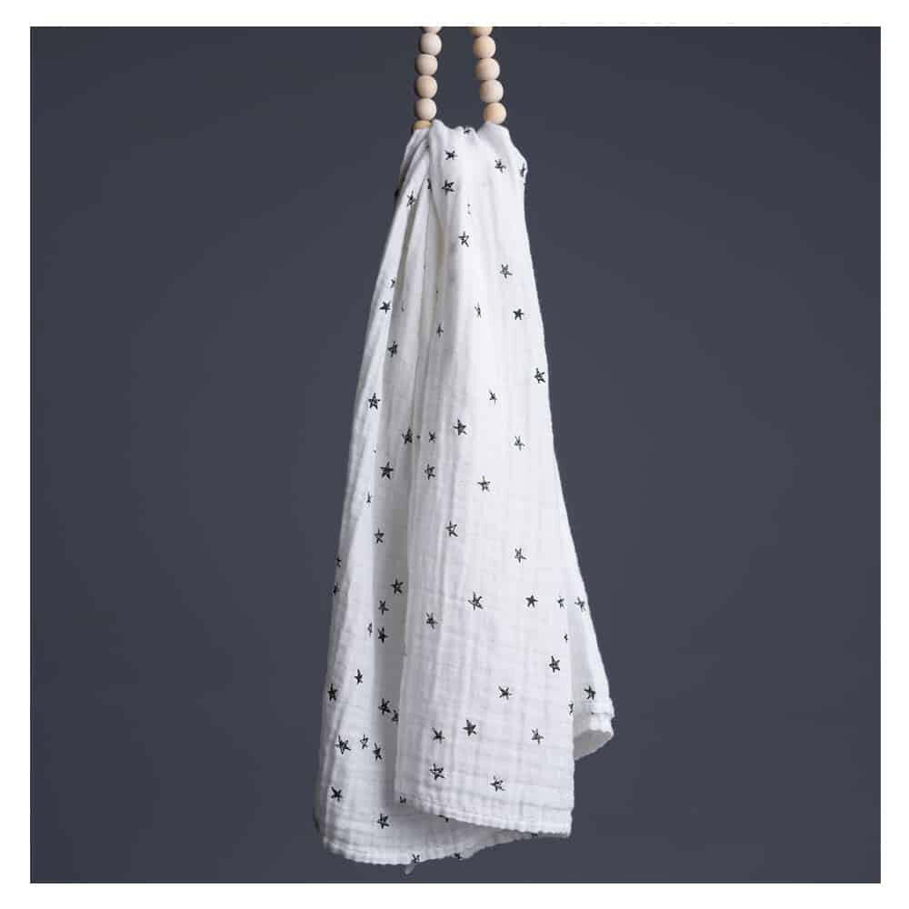 Organic Muslin Swaddle - Stars Swaddles Wee Gallery