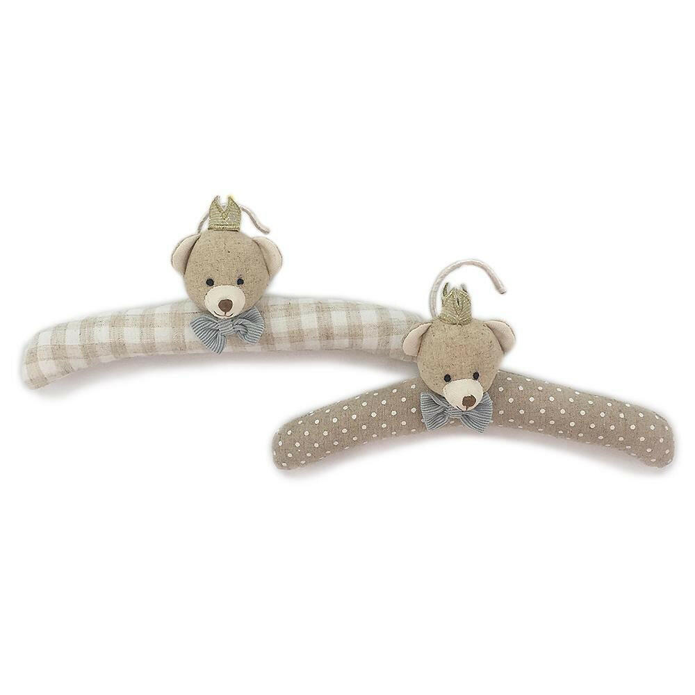 Bear Prince Padded Baby Hangers Set of 2 Clothes MON AMI