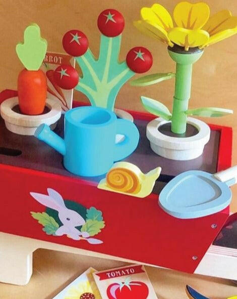 Garden Wheelbarrow Set Wooden Toys Tender Leaf